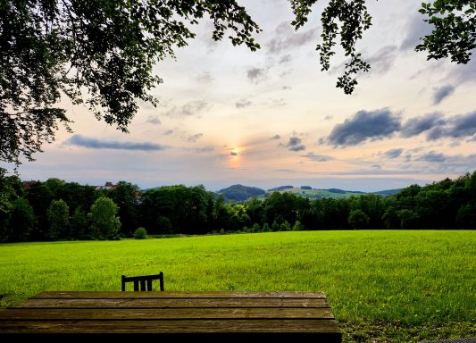 Sitzplatz Abendsonne Sonnenuntergang